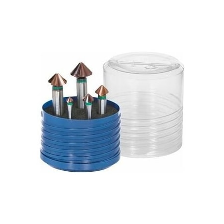 Garant 5 Pc Pro Steel High-Precision HSS Countersink Set, 90 Deg, TiAlN Coated, 6.3 mm to 20.5 mm 150303 5